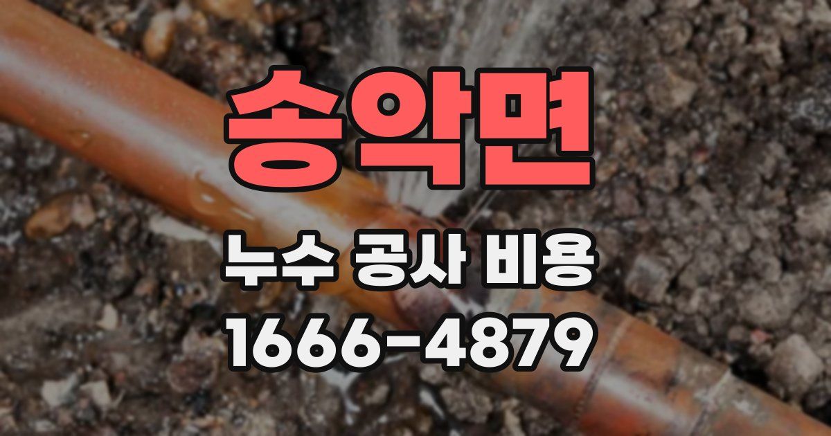 송악면 누수 공사 비용
