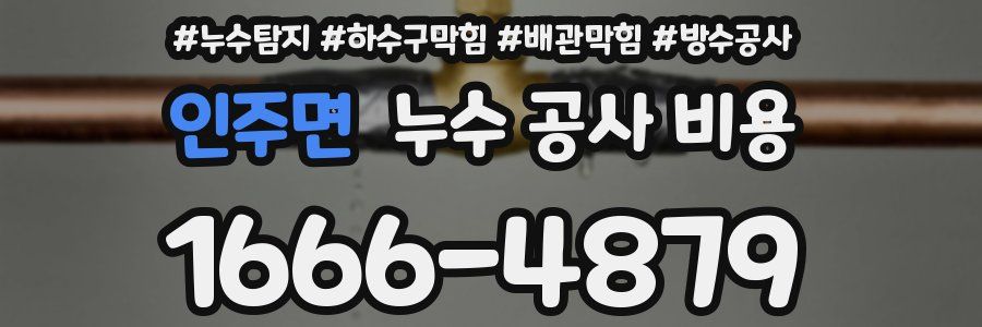 인주면 누수 공사 비용