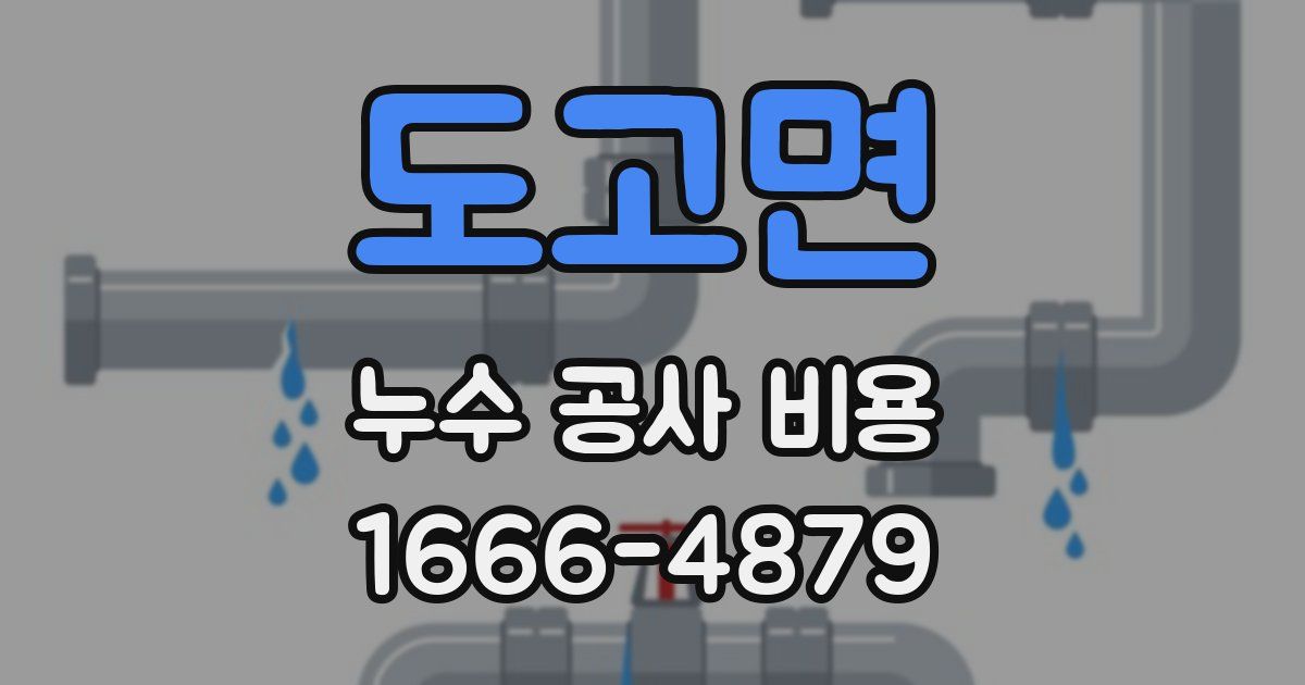 도고면 누수 공사 비용
