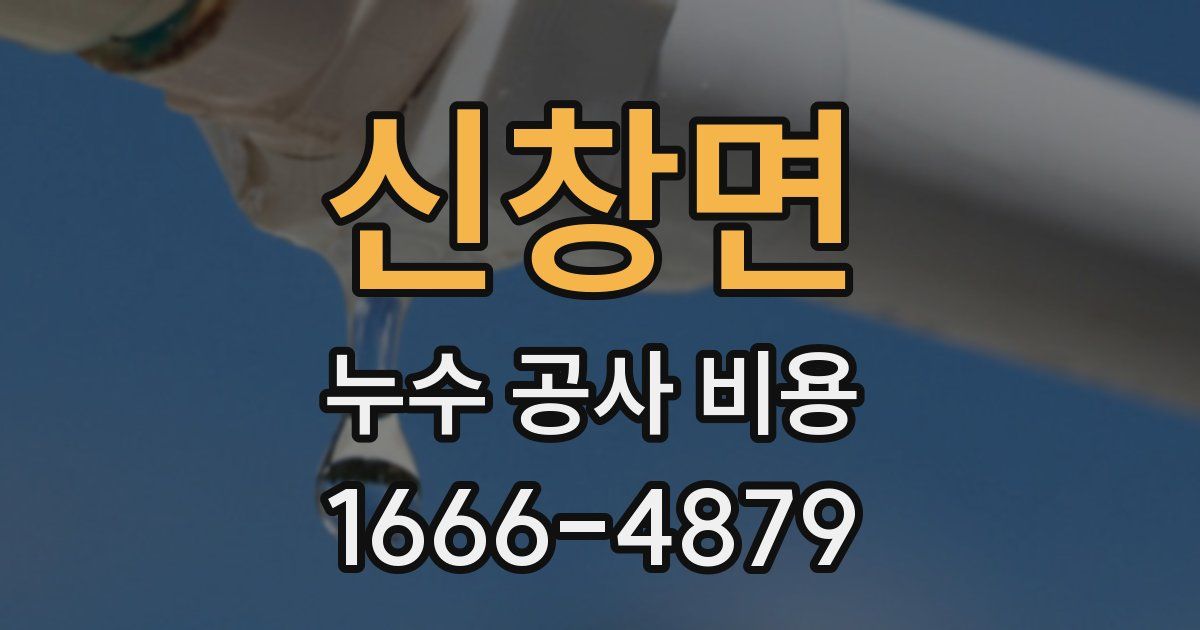 신창면 누수 공사 비용