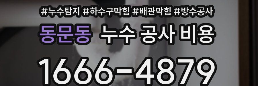 동문동 누수 공사 비용