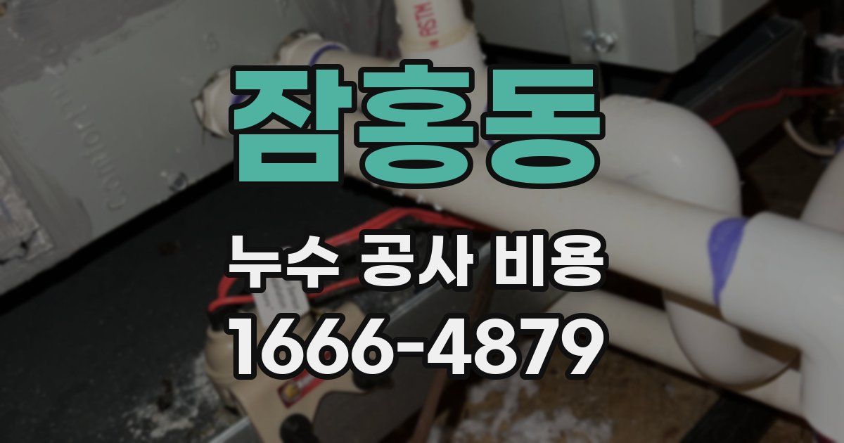 잠홍동 누수 공사 비용