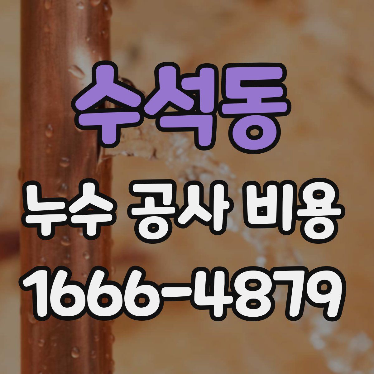 수석동 누수 공사 비용
