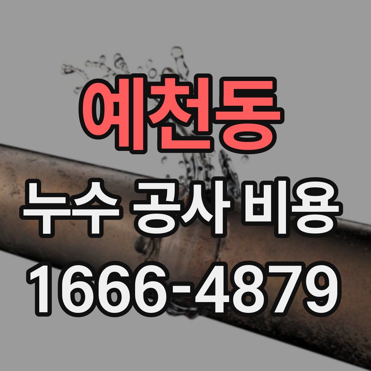 예천동 누수 공사 비용
