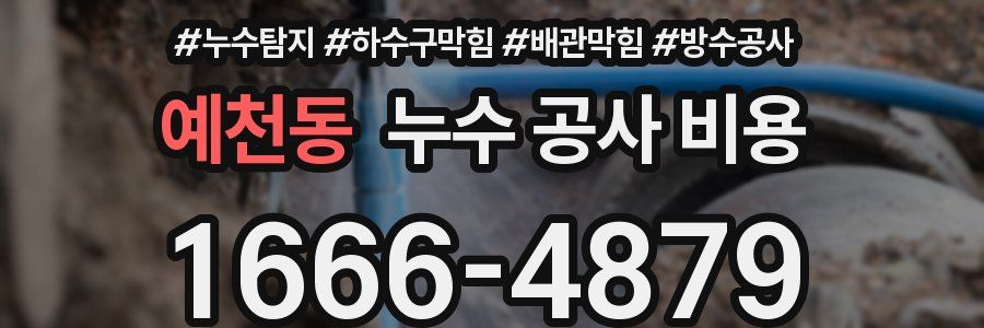 예천동 누수 공사 비용