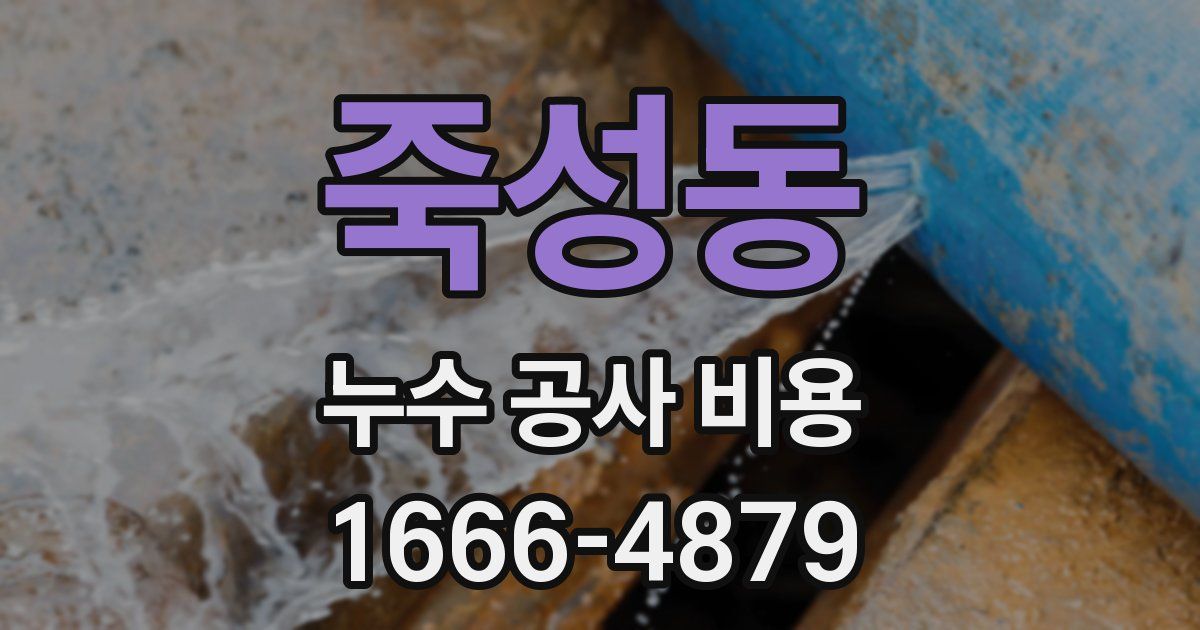 죽성동 누수 공사 비용