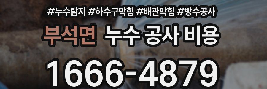 부석면 누수 공사 비용
