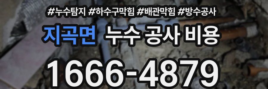지곡면 누수 공사 비용