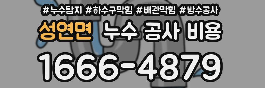 성연면 누수 공사 비용