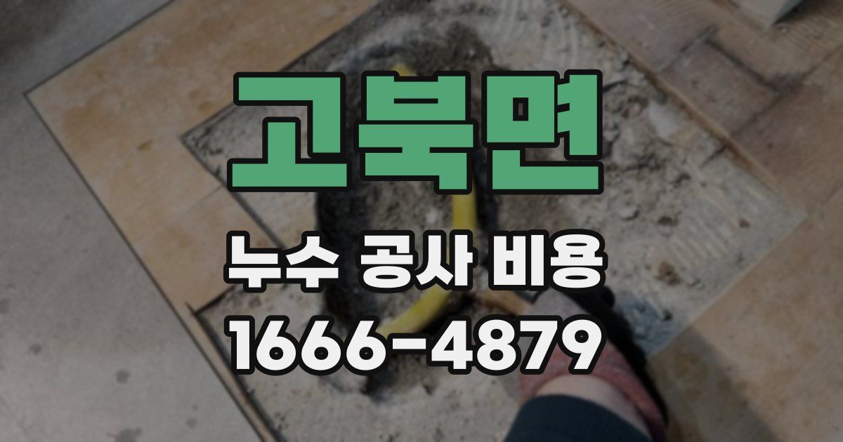 고북면 누수 공사 비용