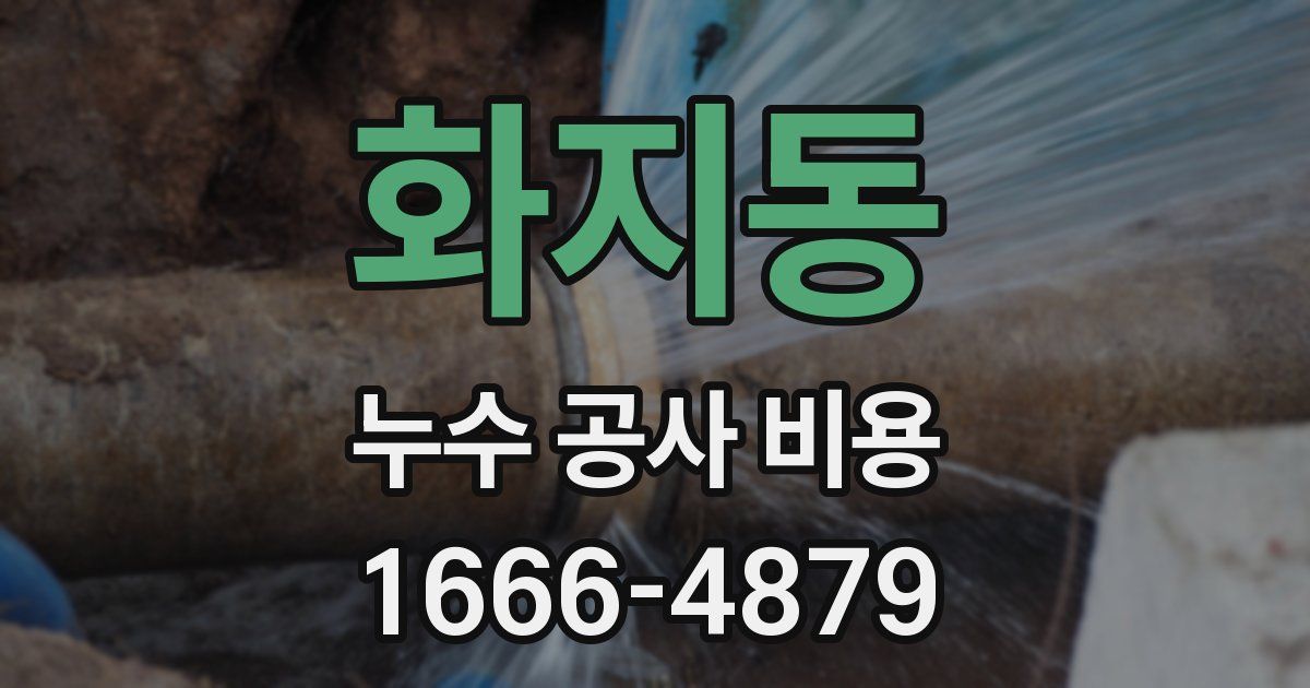 화지동 누수 공사 비용