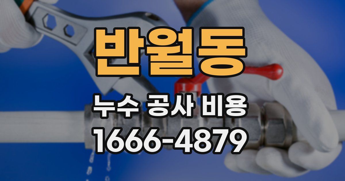 반월동 누수 공사 비용