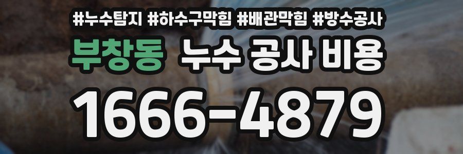 부창동 누수 공사 비용
