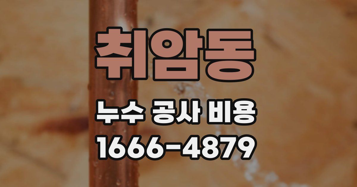 취암동 누수 공사 비용