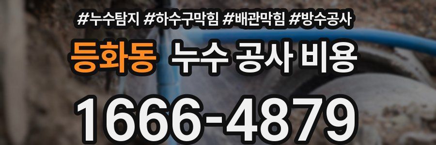 등화동 누수 공사 비용