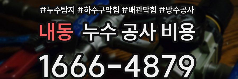 내동 누수 공사 비용