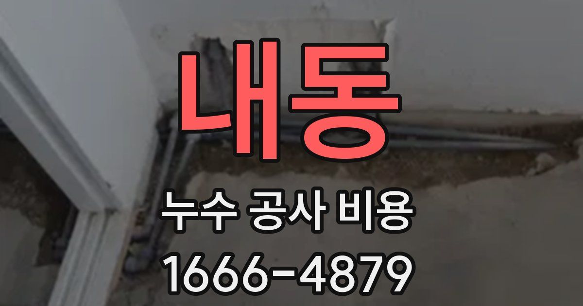 내동 누수 공사 비용