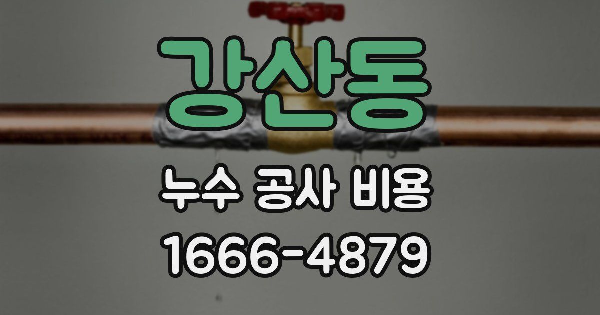 강산동 누수 공사 비용