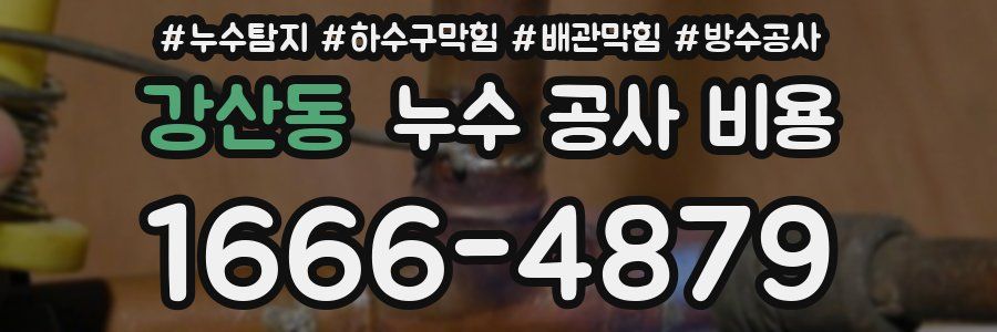 강산동 누수 공사 비용
