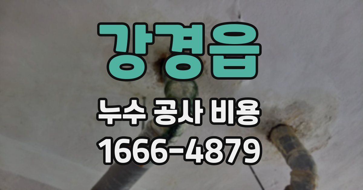 강경읍 누수 공사 비용