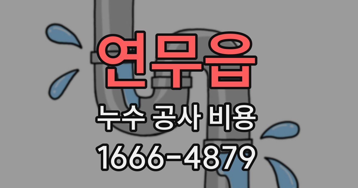 연무읍 누수 공사 비용