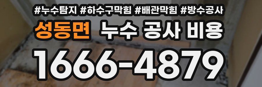 성동면 누수 공사 비용