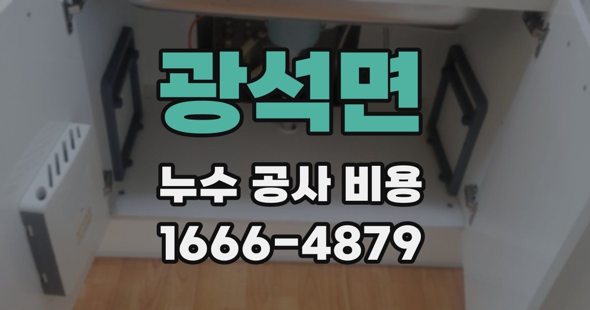광석면 누수 공사 비용