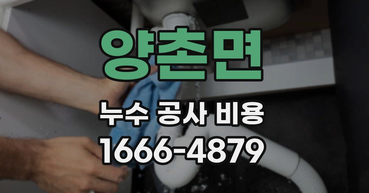 양촌면 누수 공사 비용