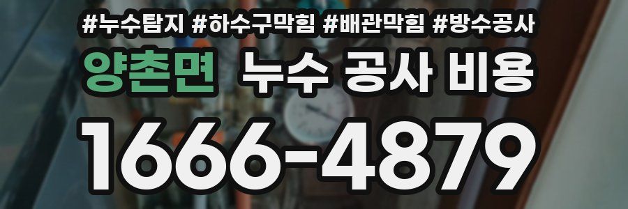 양촌면 누수 공사 비용
