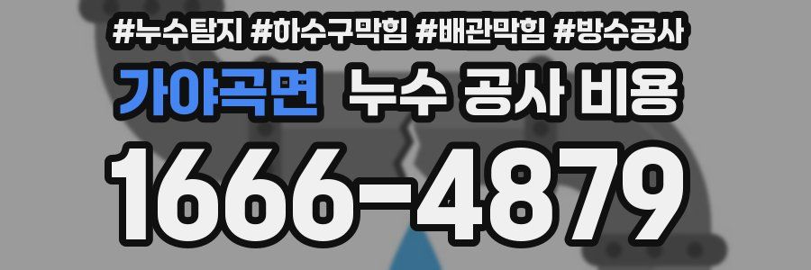 가야곡면 누수 공사 비용