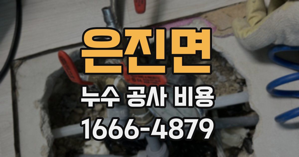 은진면 누수 공사 비용