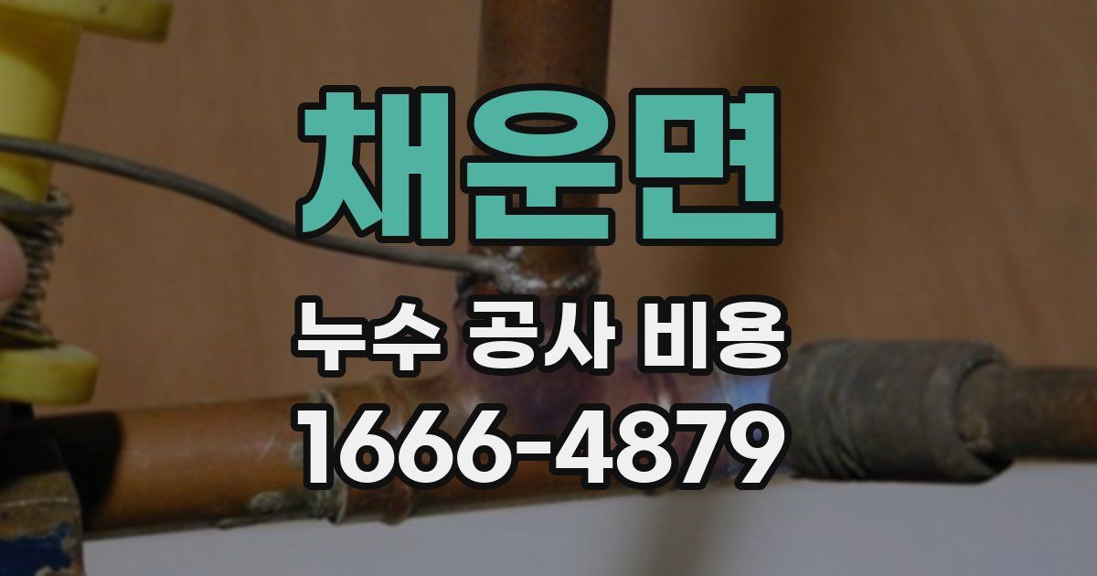 채운면 누수 공사 비용