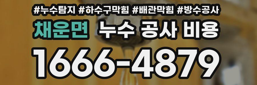 채운면 누수 공사 비용