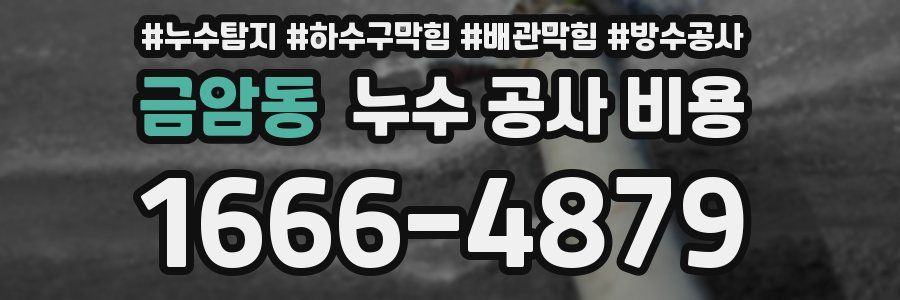 금암동 누수 공사 비용