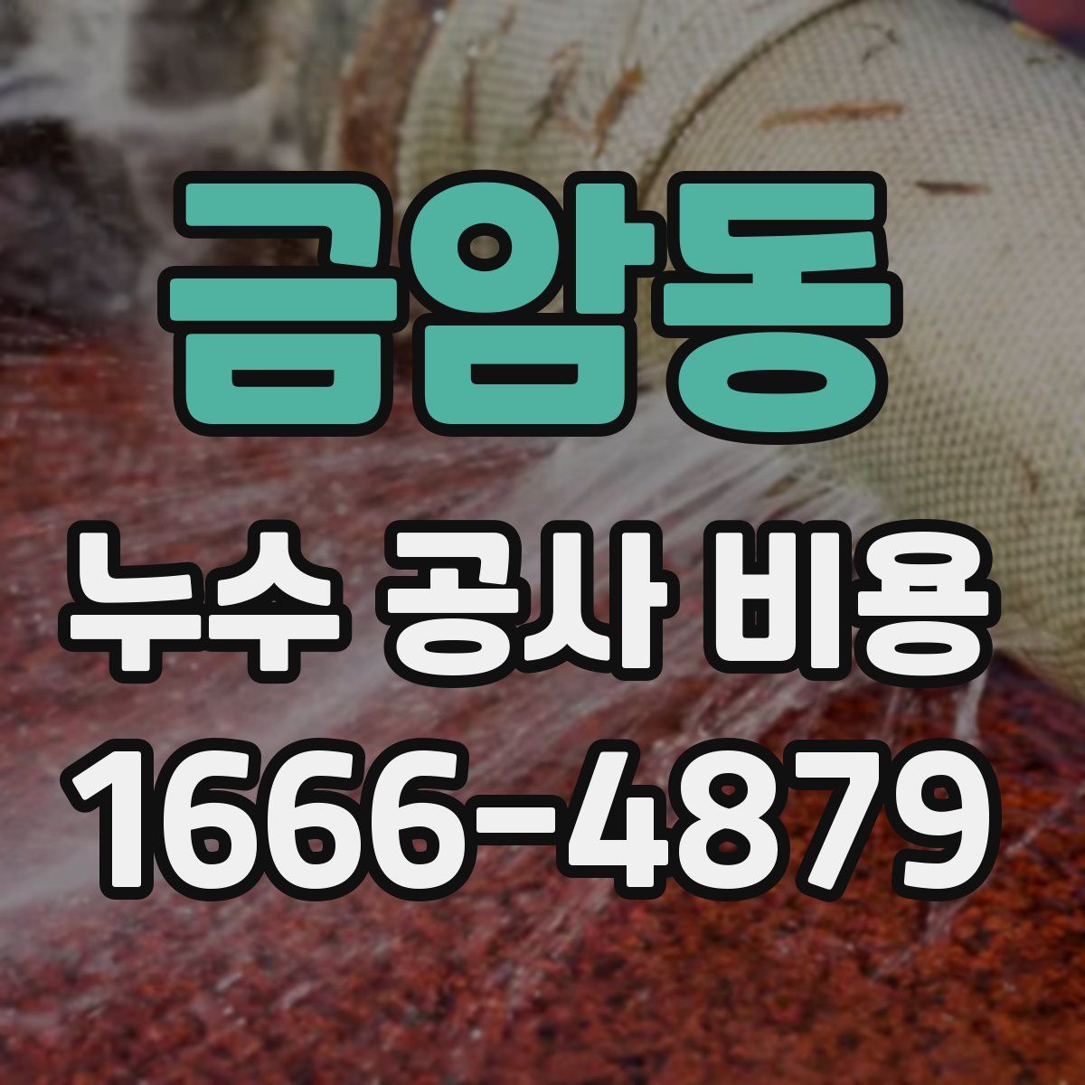 금암동 누수 공사 비용