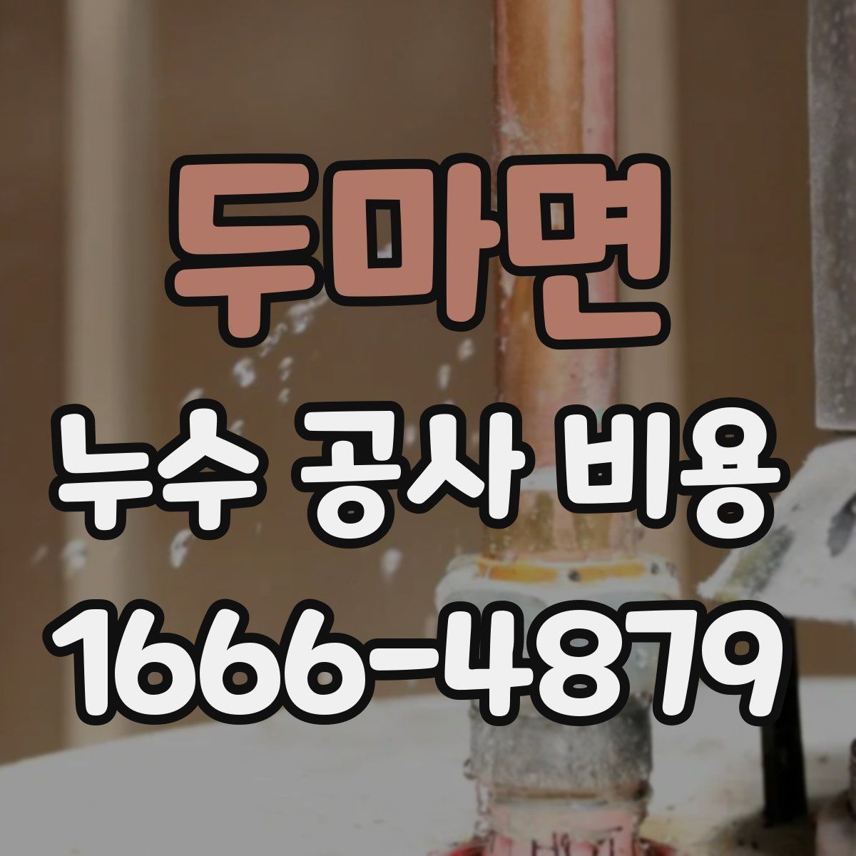 두마면 누수 공사 비용