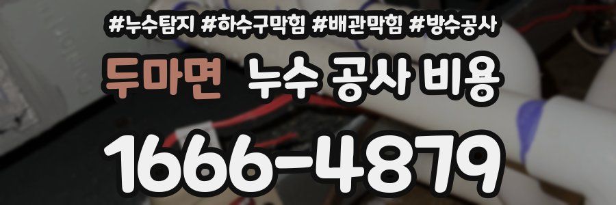 두마면 누수 공사 비용