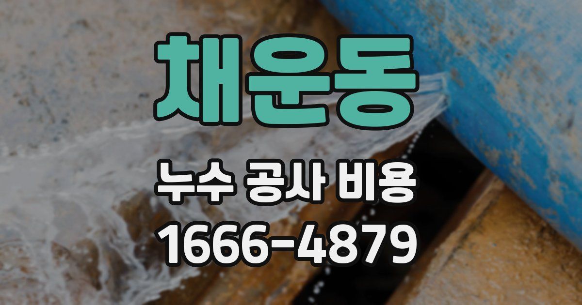 채운동 누수 공사 비용