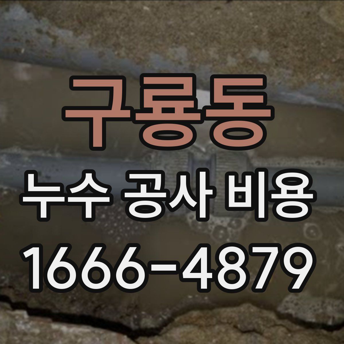 구룡동 누수 공사 비용