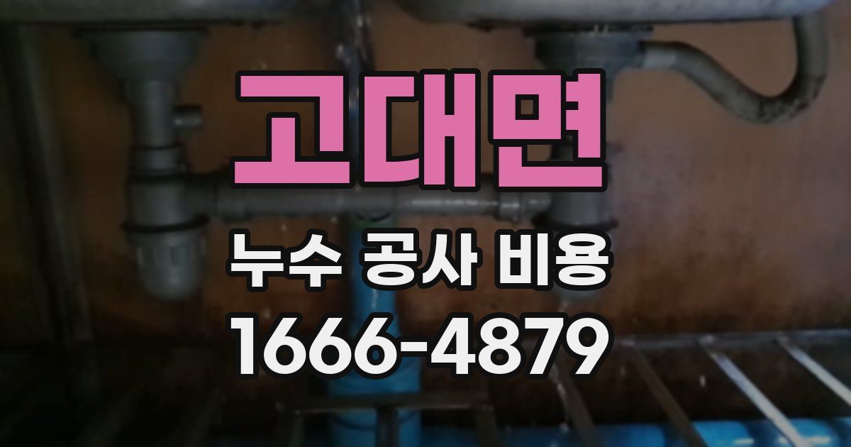 고대면 누수 공사 비용