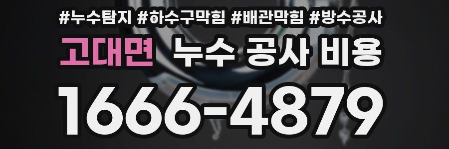 고대면 누수 공사 비용
