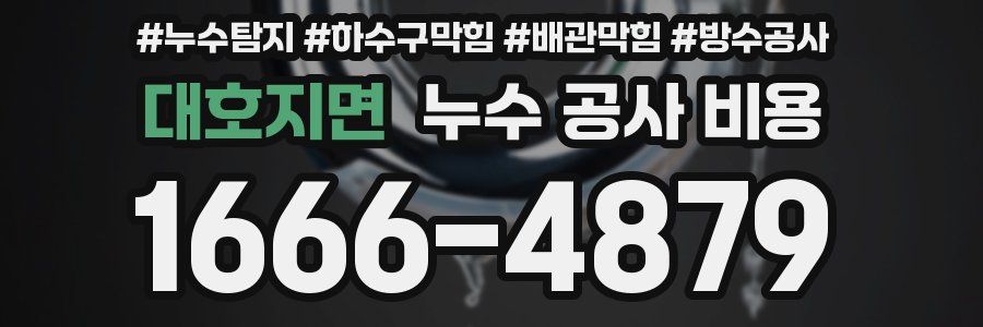 대호지면 누수 공사 비용