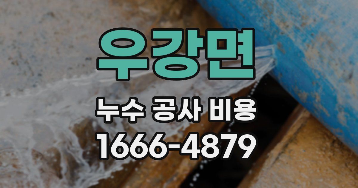 우강면 누수 공사 비용