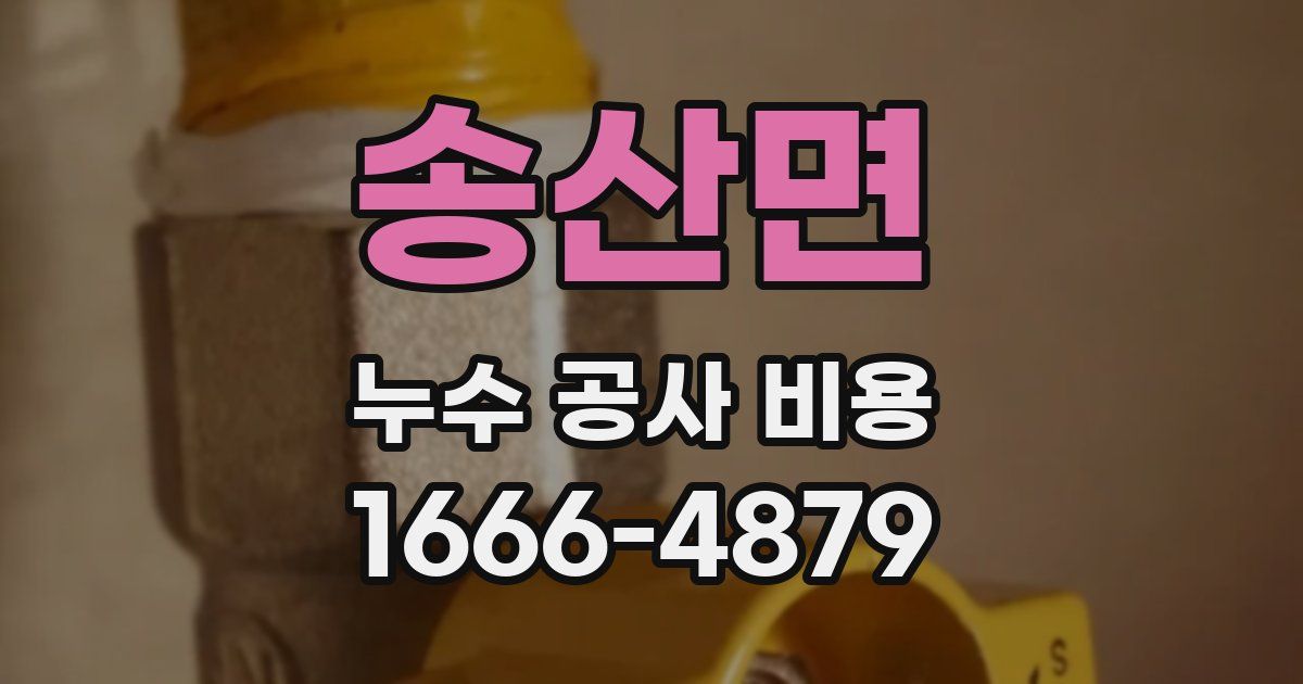 송산면 누수 공사 비용