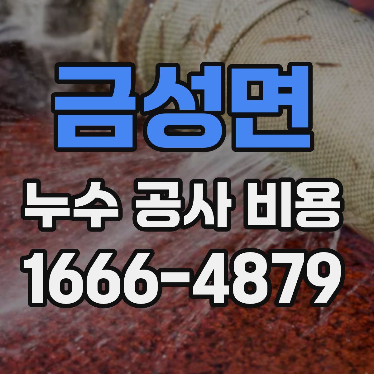 금성면 누수 공사 비용