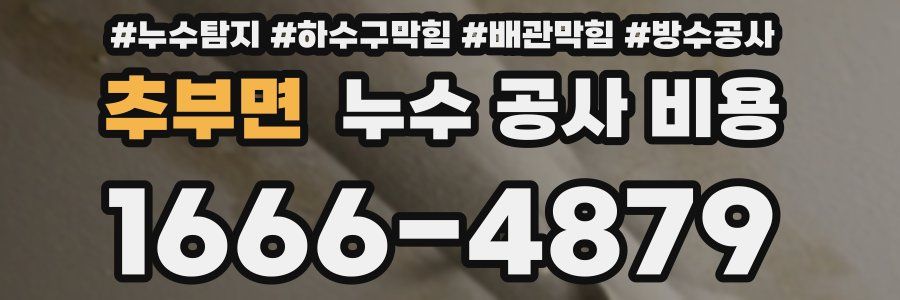추부면 누수 공사 비용