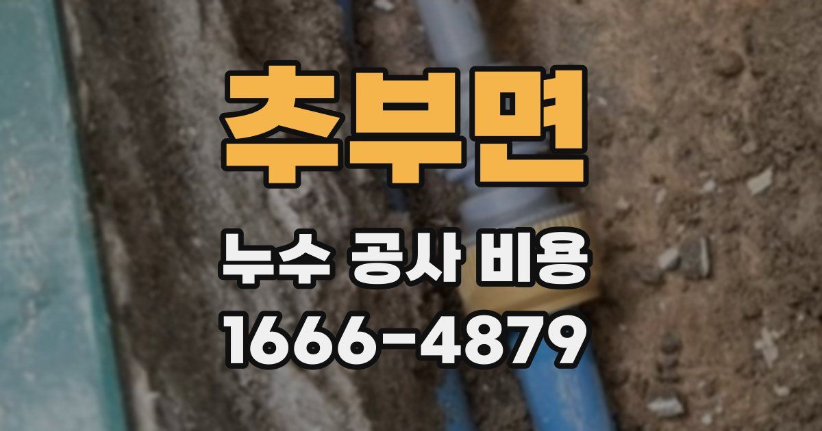 추부면 누수 공사 비용