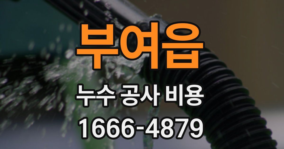 부여읍 누수 공사 비용