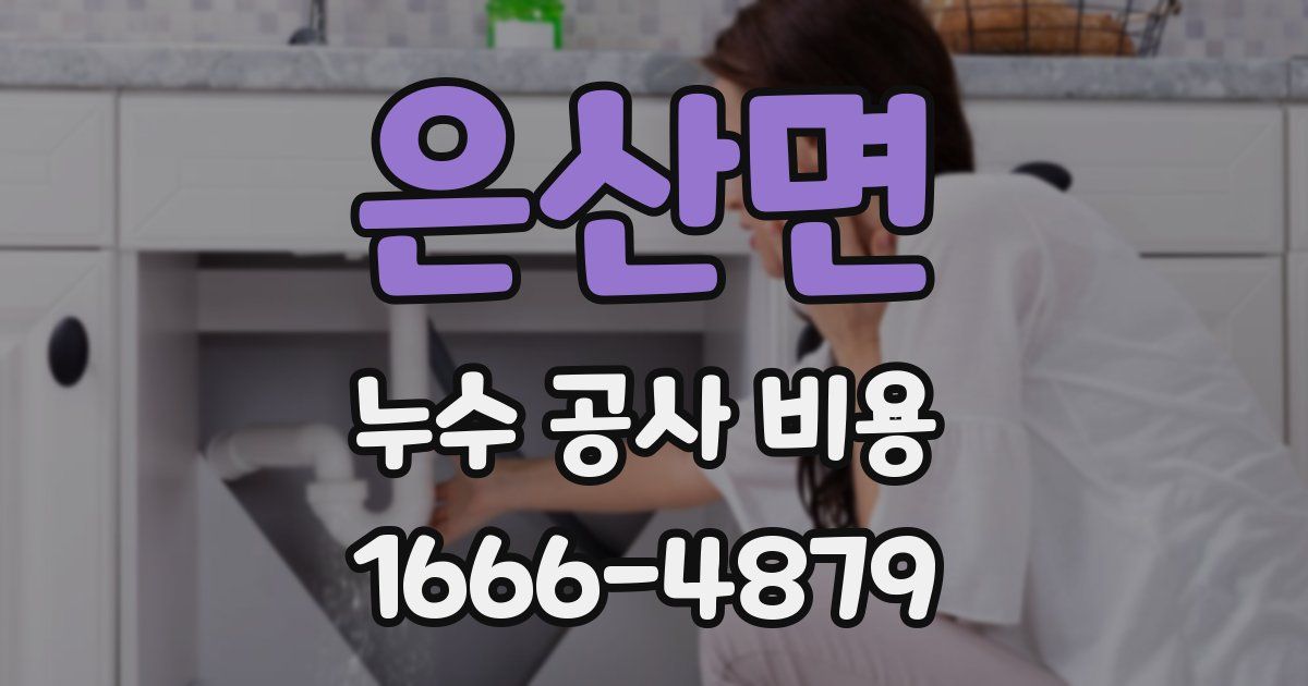 은산면 누수 공사 비용