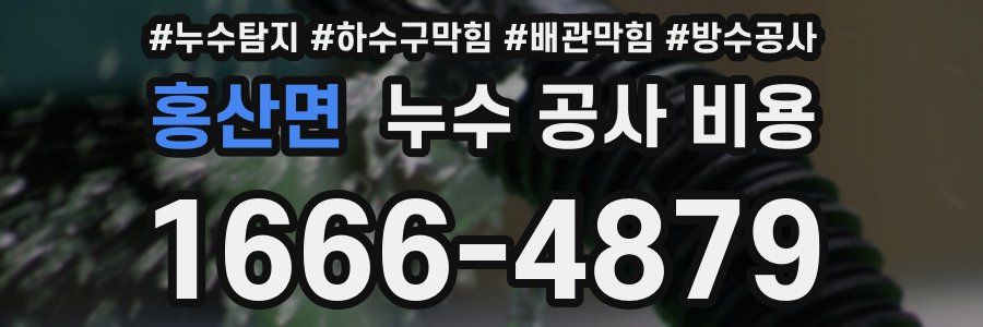 홍산면 누수 공사 비용